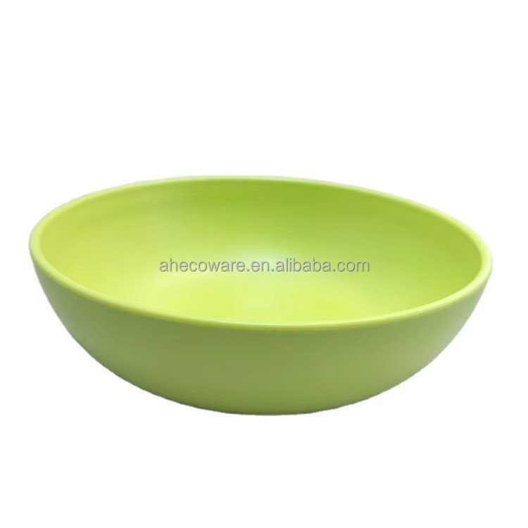 Bamboo Fiber Melamine Reusable Salad Bowl High Quality Dinnerware Food Serving