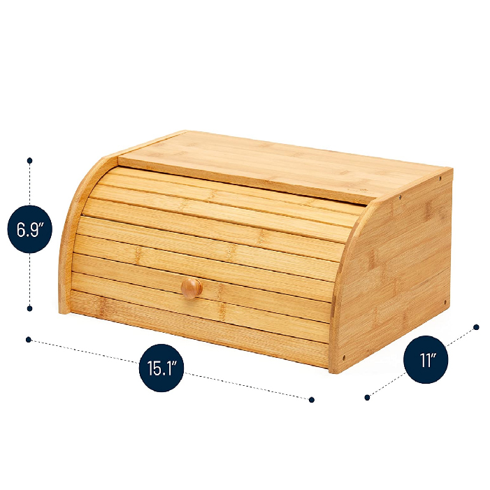 Premium Bamboo Bread Box 2