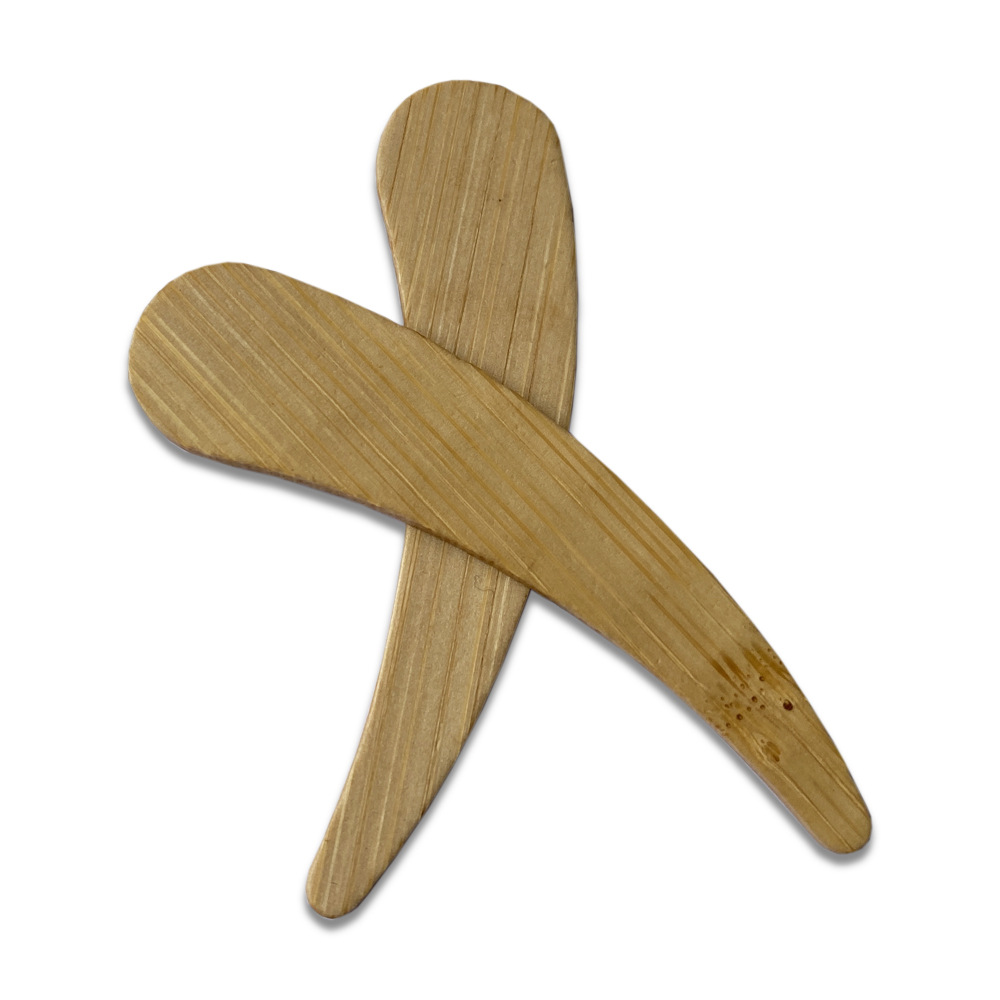 Natural Bamboo Eye Cream Roller Applicator Disposable Facial Spoon Spatula Cosmetic Spatula Facial Mask Cosmetic Wood Scoop