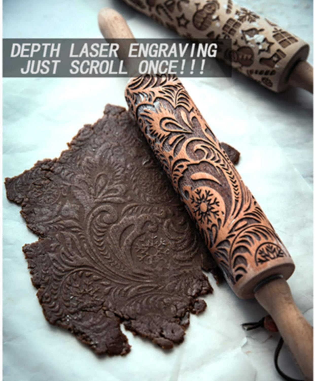 Rolling pin made from natural, eco-friendly material crafted from wooden bamboo rattan, and other durable exquisite material