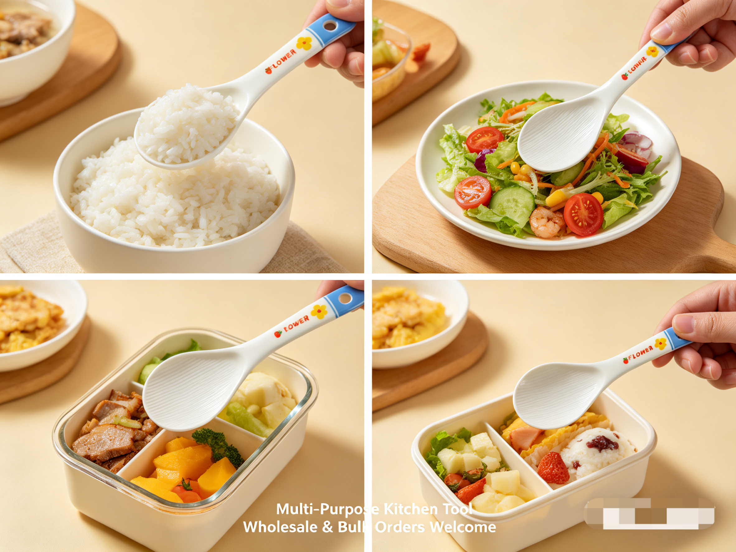 Heat Resistant Melamine Rice Paddle, Non-Stick, Perfect for Serving Rice