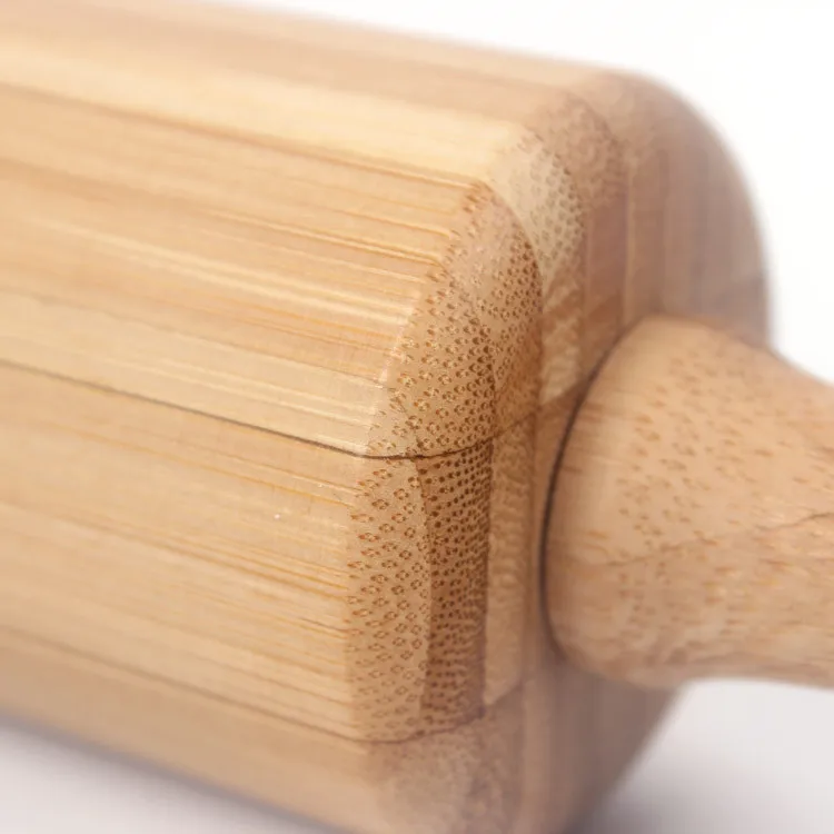 High Quality Wholesale Custom Wooden Eco Friendly Kitchen Roller Engraved Natural Bamboo Rolling Pin