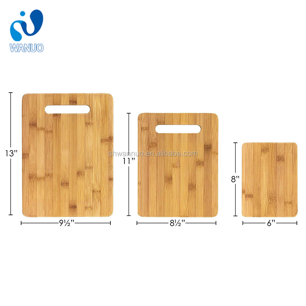 WanuoCraft Custom Logo Cheese Board Charcuterie Board Bamboo Chopping Blocks Wooden Cutting Board Set with Handle for Kitchen