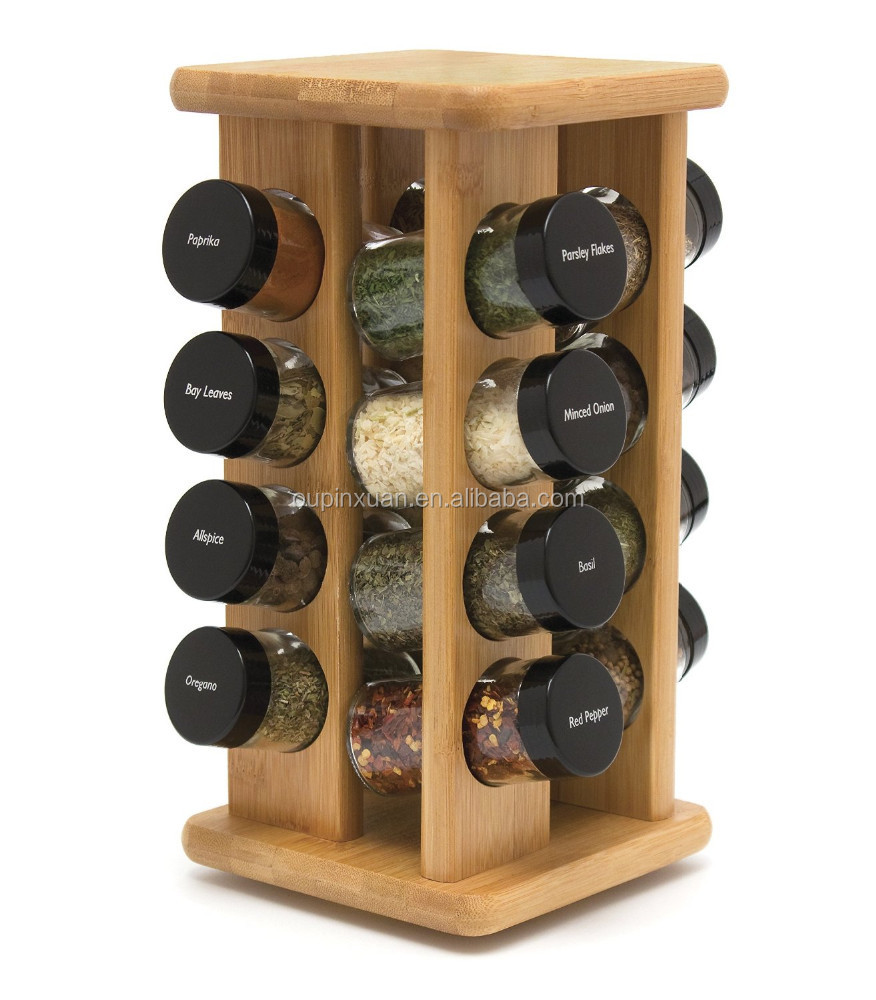 2015 High Quality Hot Selling Bamboo Spice Rack Kitchen Spice Storage Spice Organization