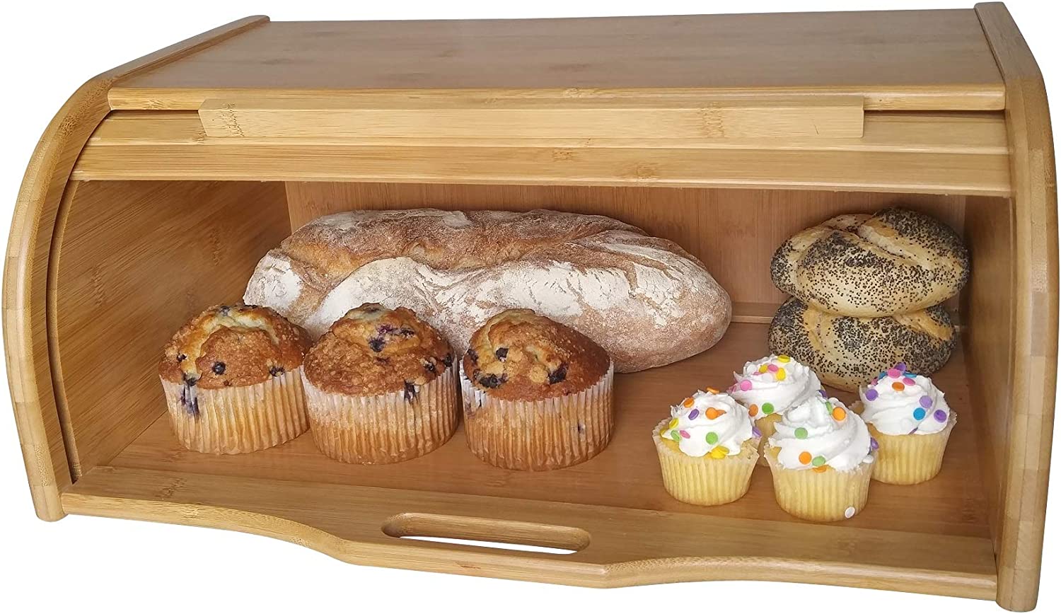 Hot Selling Kitchen Countertop Storage Container Box Bamboo Bread Box