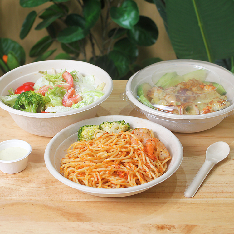Disposable Biodegradable Bamboo Bowls for Restaurants Eco-Friendly Manufacturing