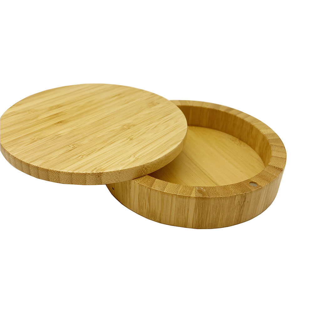 Totally Bamboo Salt Cellar Bamboo Storage Box With Magnetic Swivel Lid