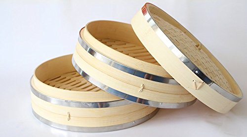 Kitchen Food Cookware Bamboo Steamers Cooking Dim Bun Momo Baozi Dumplings Bamboo Steamers