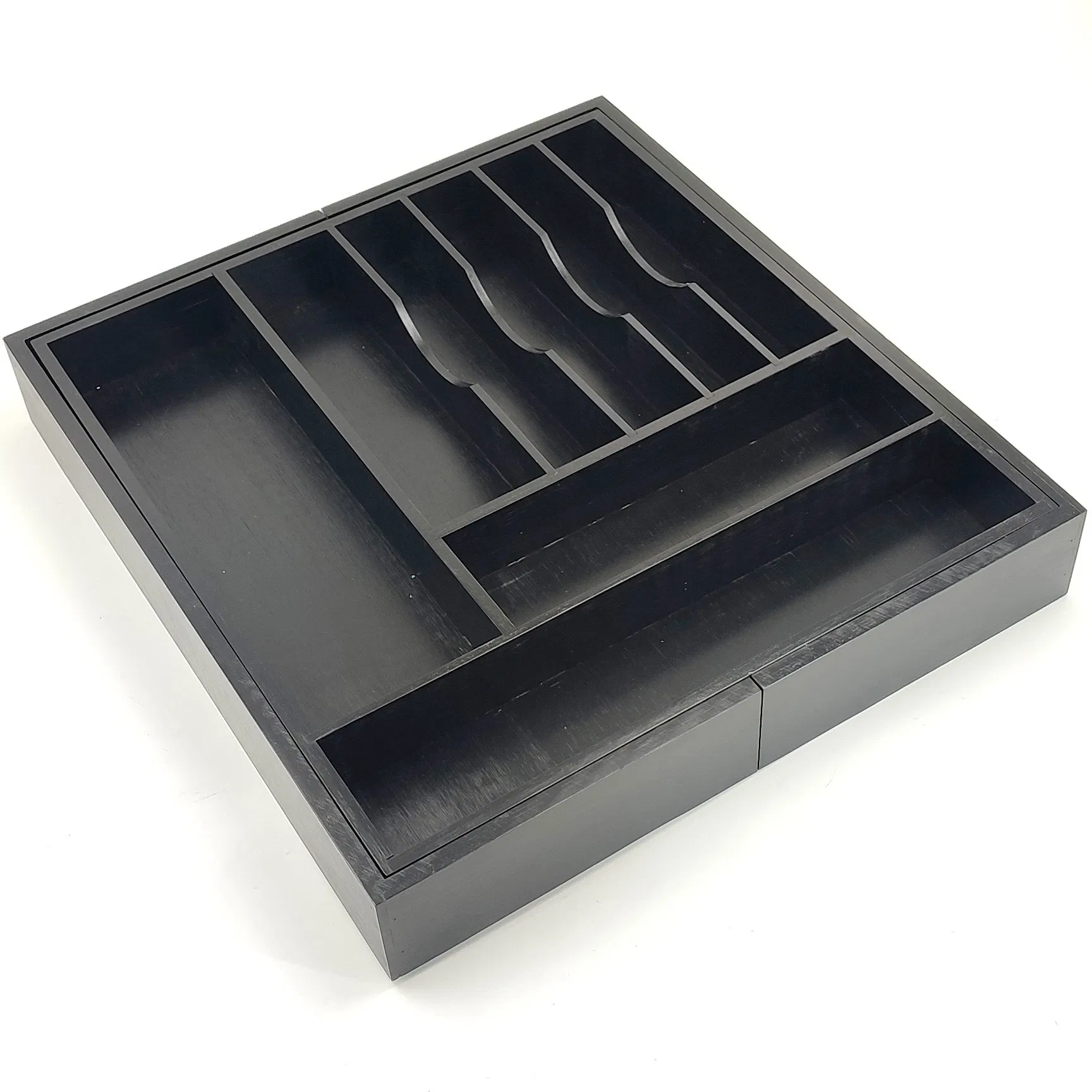 Kitchen Expandable Utensil Drawer Organizer Wooden Bamboo Cutlery Tray