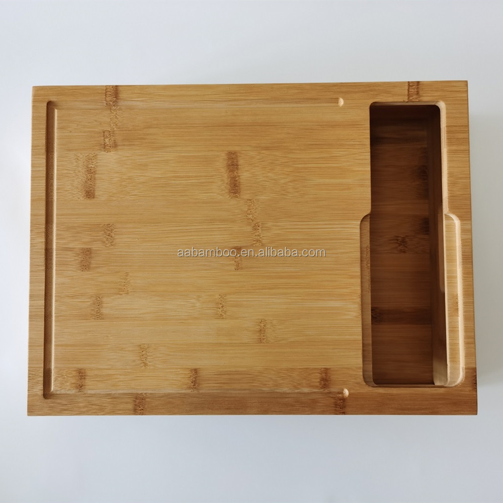 Bamboo Wooden Cutting Board with Containers Grater Storage Box