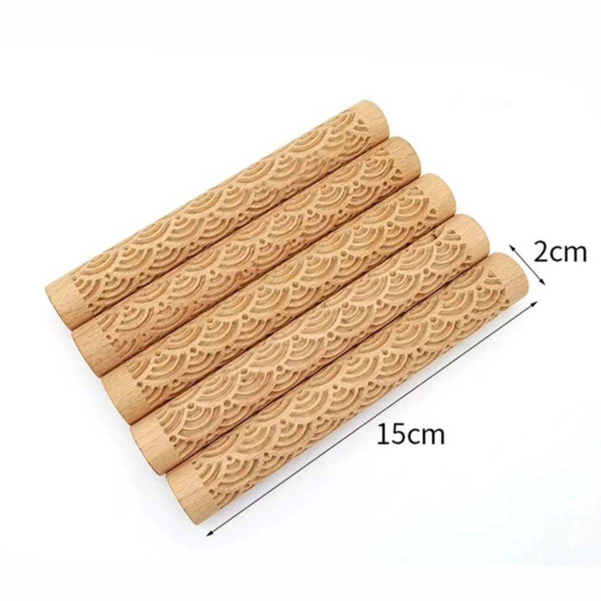 Wood Rolling Pin with Handles in Bamboo with Smooth Finished Perfect for Easy Roti and Dough Rolling at Wholesale Prices