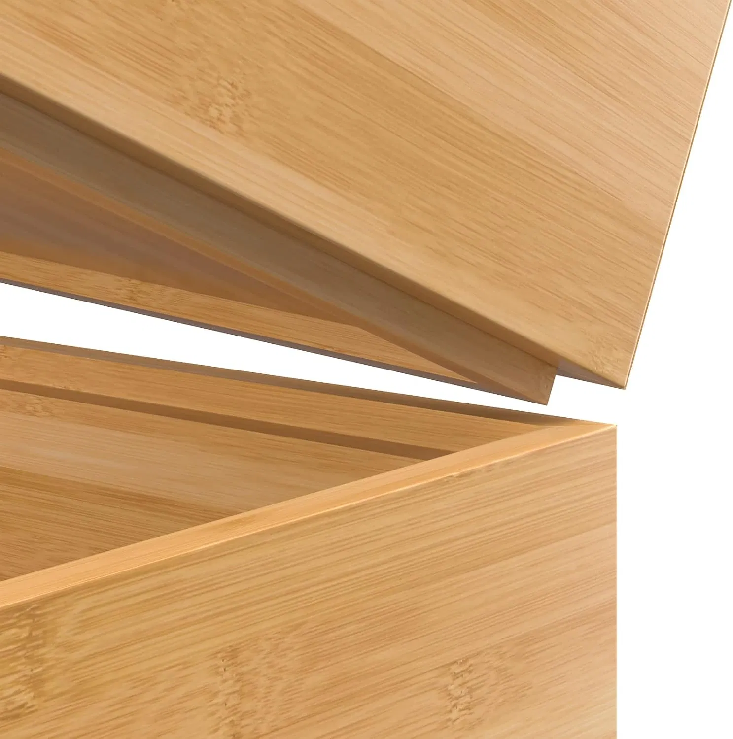 Bamboo Kitchen Stackable Cutlery Storage Tray