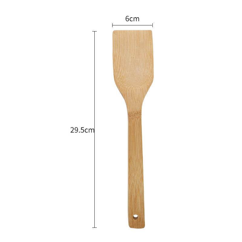Natural Reusable Household Bamboo Meal Spoon Spatula Kitchen Accessories Bamboo Utensils Rice Spoon