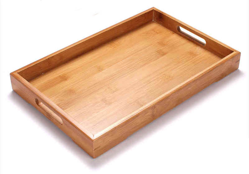 Bed Food Fruit Ottoman Mirror Cutlery Non Plastic Coffee Table Bamboo Serving Tray Wholesale