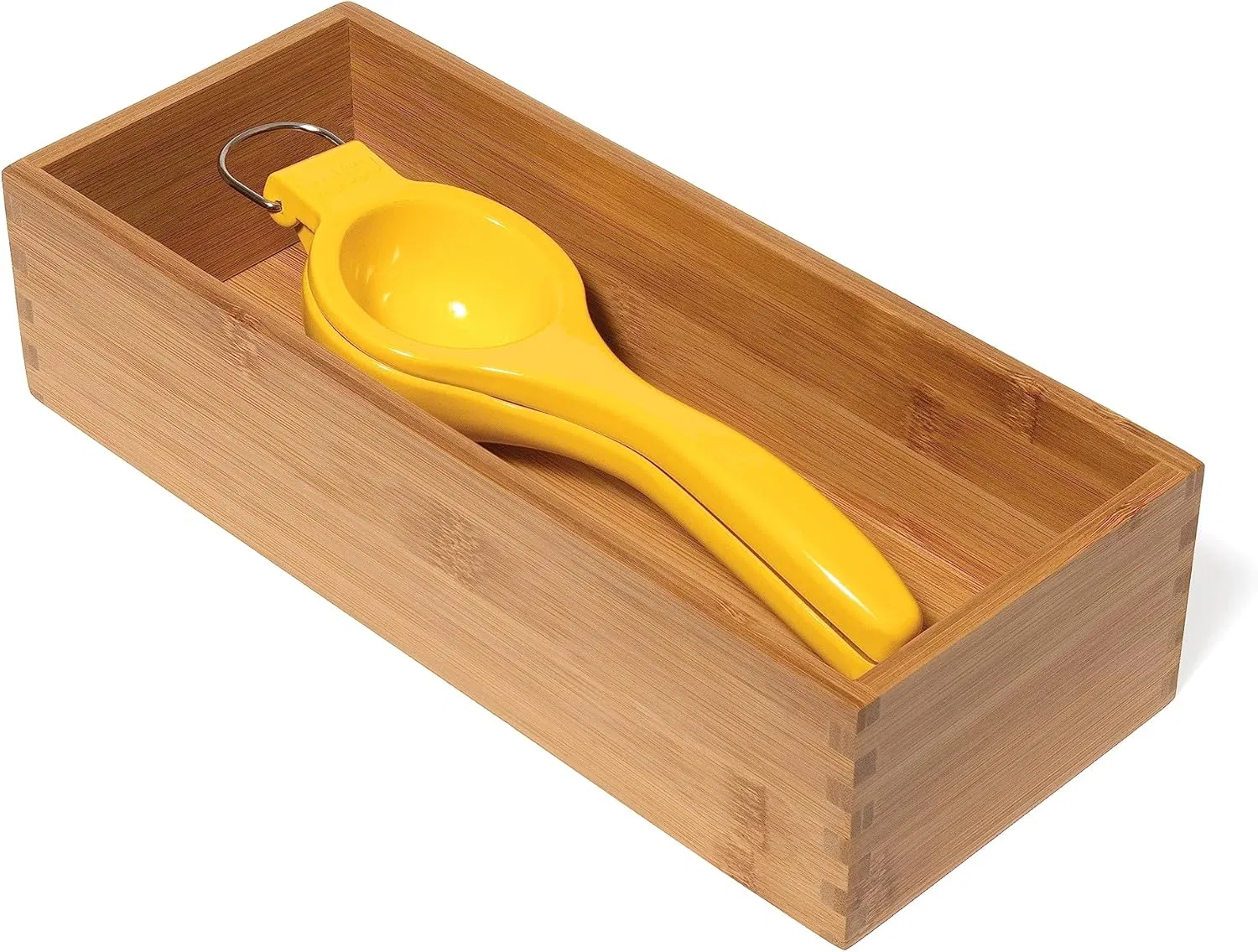 Bamboo and Wood Cutlery Tray Rack Storage Box