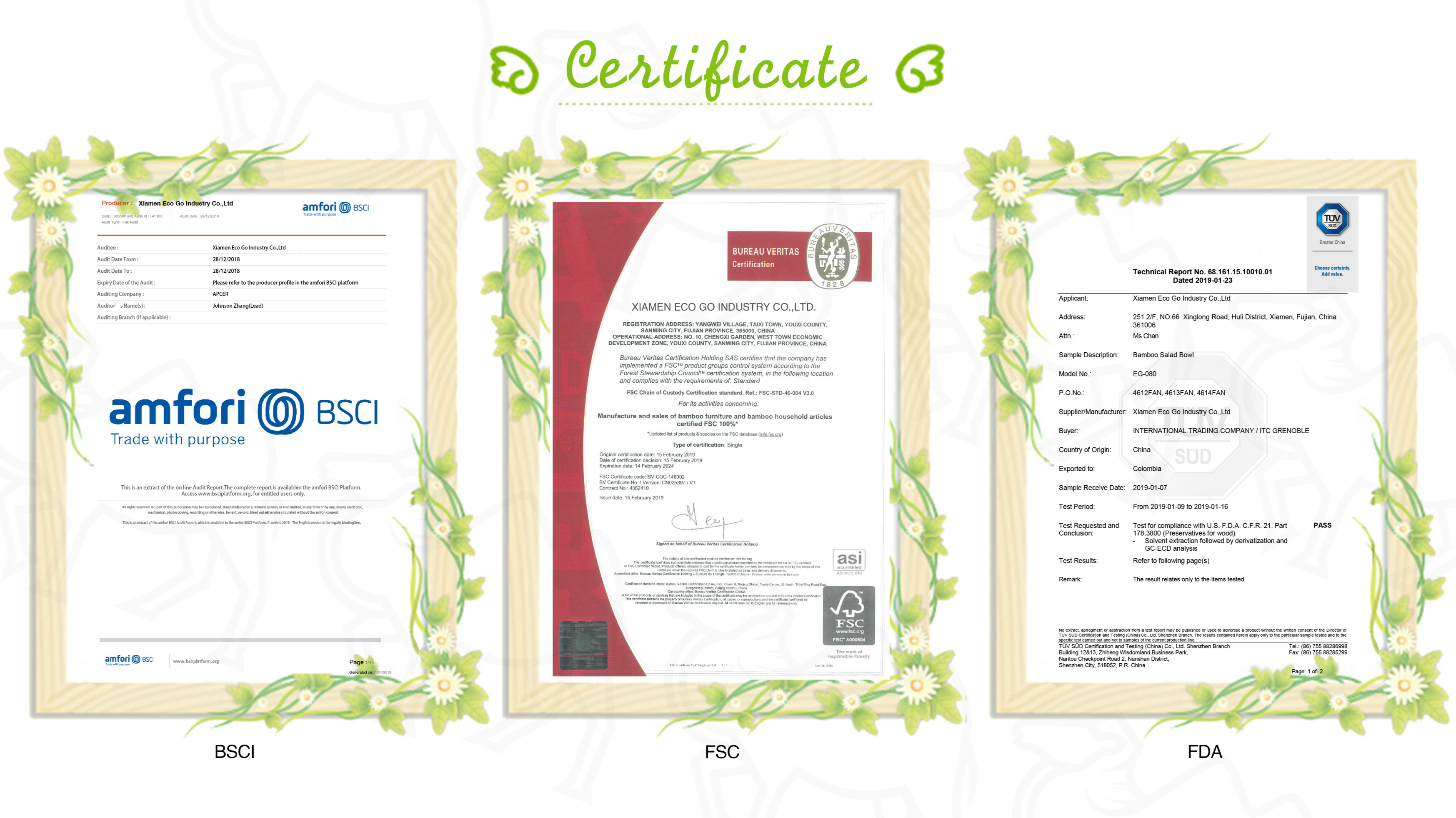 Certifications