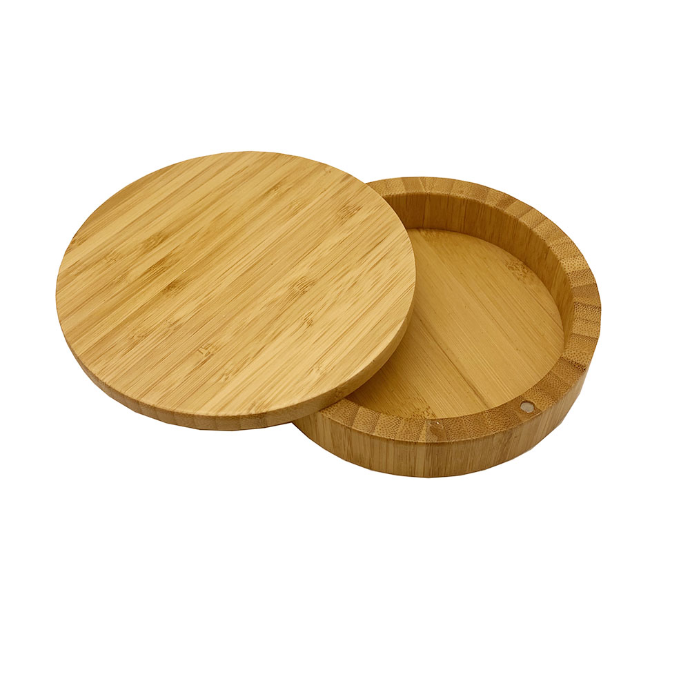 Totally Bamboo Salt Cellar Bamboo Storage Box With Magnetic Swivel Lid