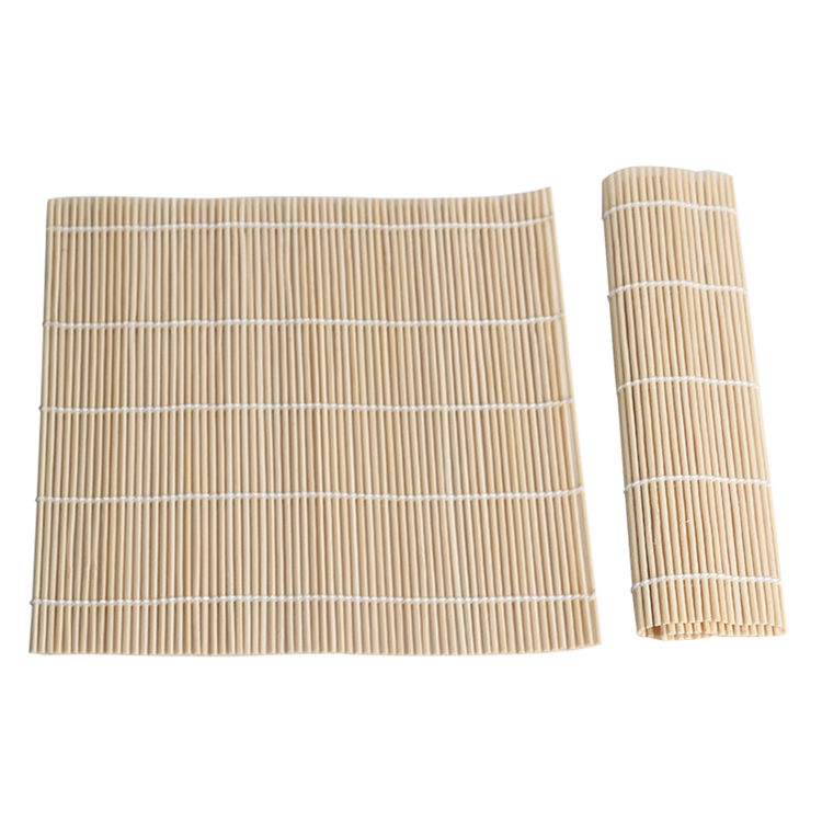 Home Kitchen 5 in 1 Bamboo Sushi Mats Rice Paddle Spreader Chopsticks Sushi Making Kit with Cloth Bag