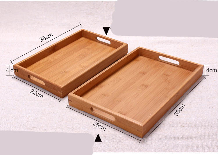 Bed Food Fruit Ottoman Mirror Cutlery Non Plastic Coffee Table Bamboo Serving Tray Wholesale