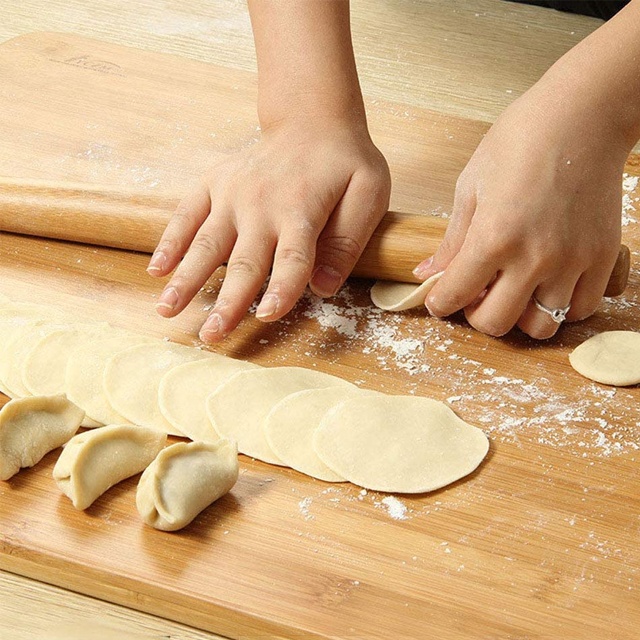 French Rolling Pins Bamboo Wooden for Baking Pizza Dough or Pie or Cookie
