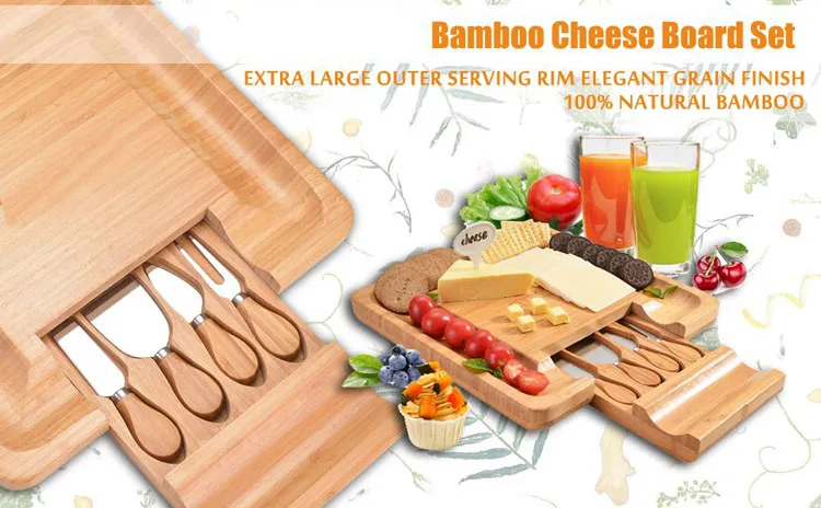 Bamboo Kitchen Utensils Adjustable Cutlery Drawer Organizer Tray