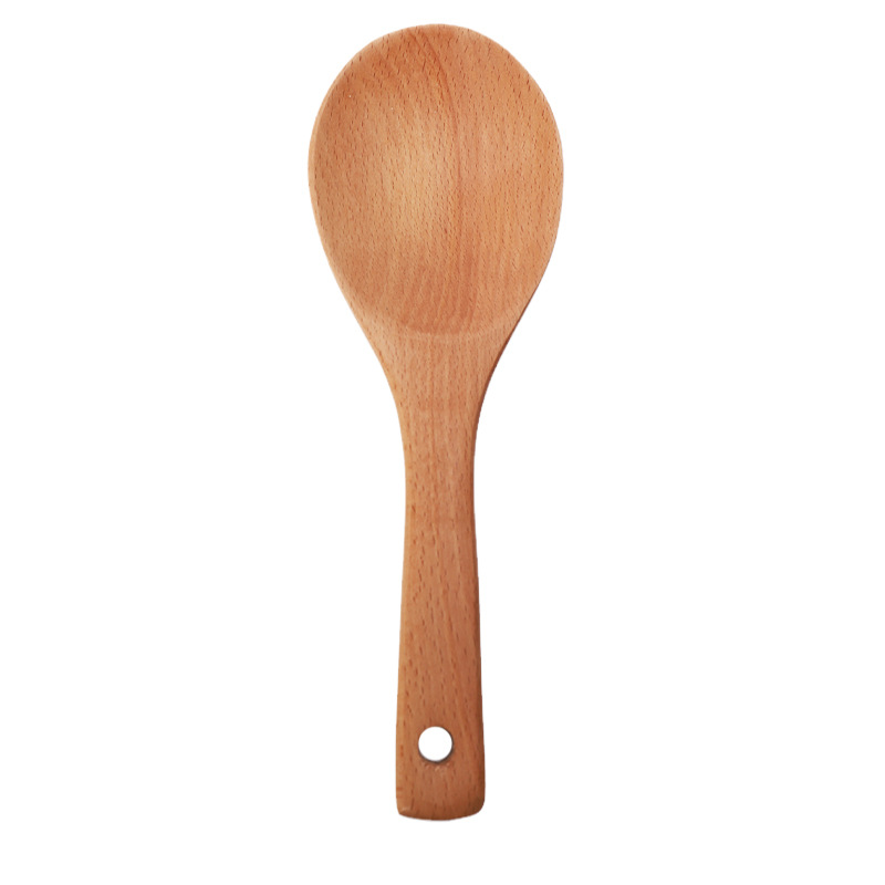 Customized Classic Bamboo Wooden Eco-Friendly Kitchen Utensil-Salad Mixing Soup Scoop Rice Paddle Serving Spoon for Home