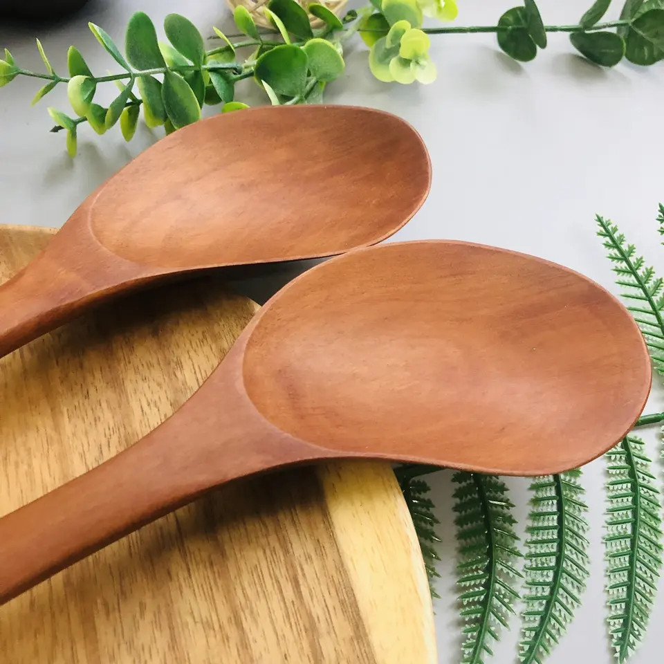 Natural Eco-friendly Cookware Non-stick Cooking Spatula Bamboo Rice Paddles Wooden Rice Paddle Serving Spoon Rice Scoop Spoon
