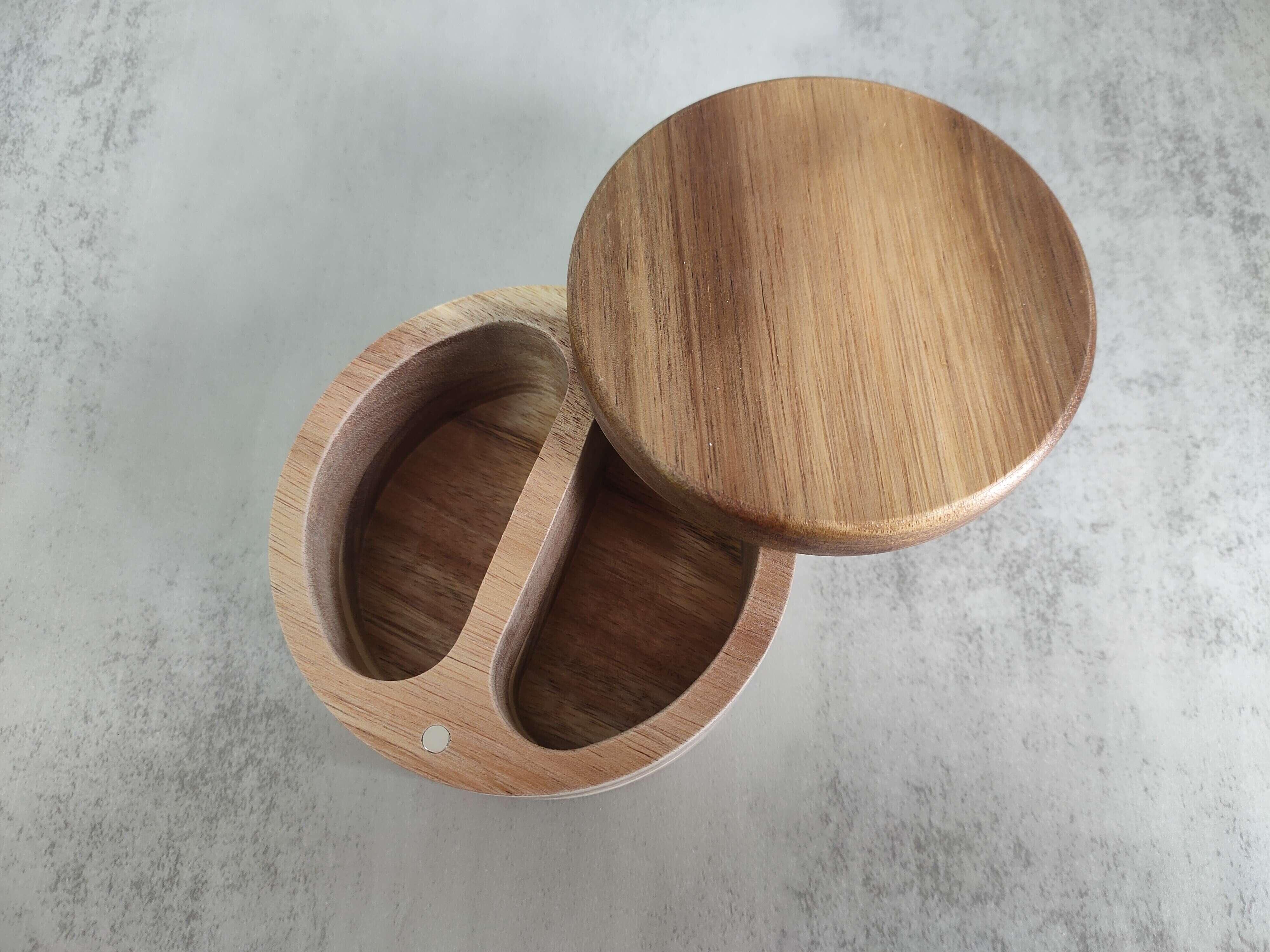 Totally Bamboo Salt Keeper Duet Salt and Pepper Bowl Salt Cellar and Storage Box