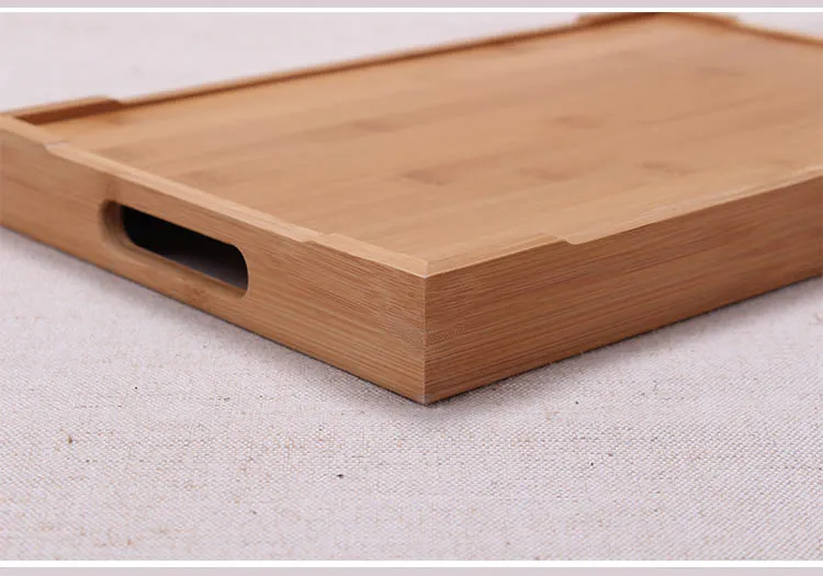 Bed Food Fruit Ottoman Mirror Cutlery Non Plastic Coffee Table Bamboo Serving Tray Wholesale