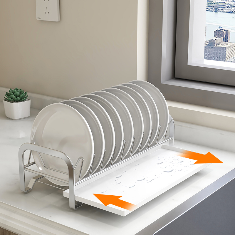 Stainless Steel Eco-Friendly Dish Drying Rack Kitchen Cabinets Storage Organizer Spice Rack Holder Cup Chopsticks Spoon Fork
