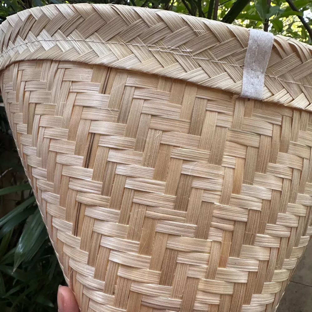 Traditional Handwoven Bamboo Food Steamer Basket / Natural Steaming Pot for Sticky Rice, Dim Sum, and Vegetables