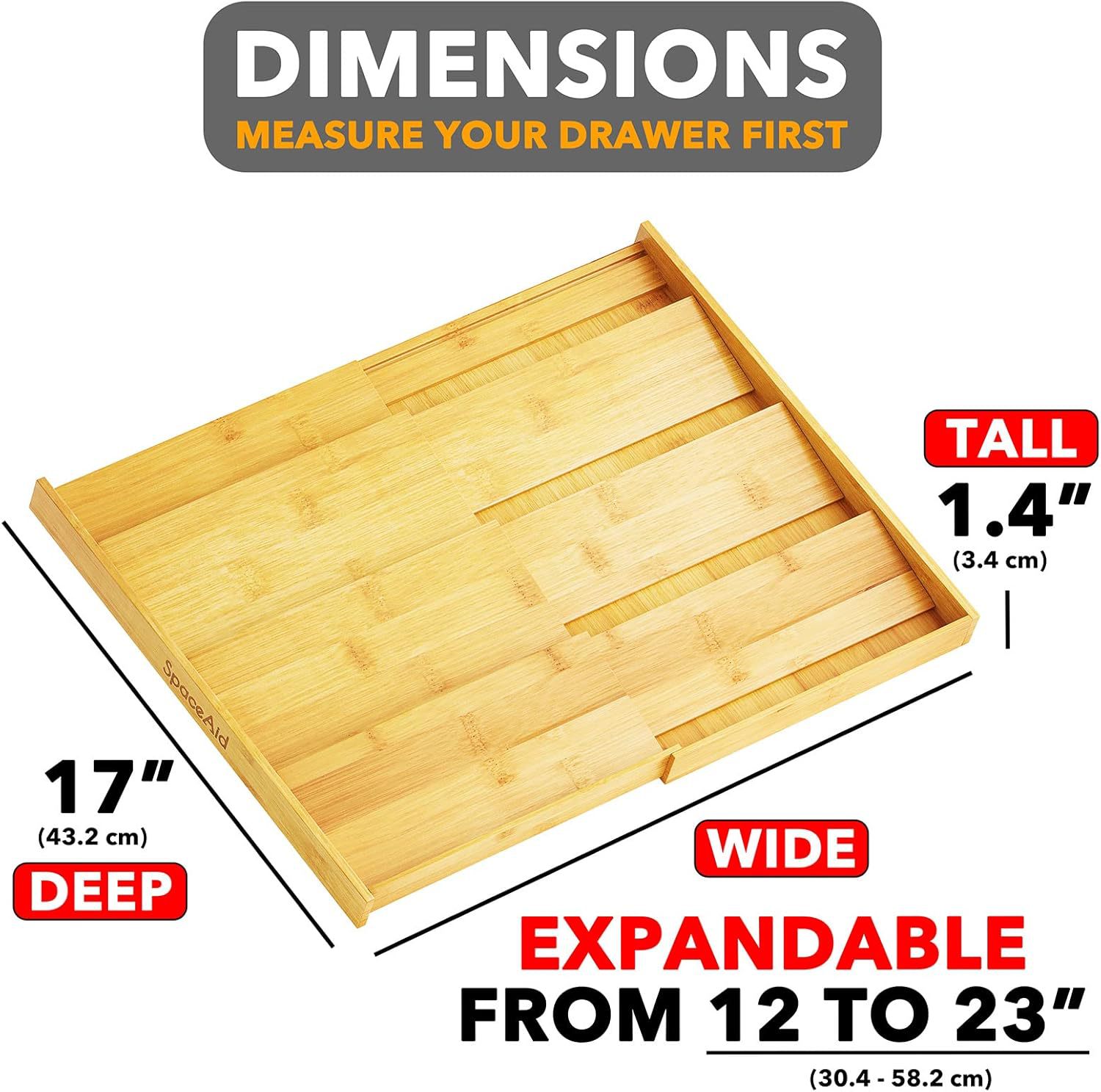Minimalist Bamboo Spice Drawer Organizer, Extendable 4 Tier Spice Rack for Home Cabinet Seasoning Storage