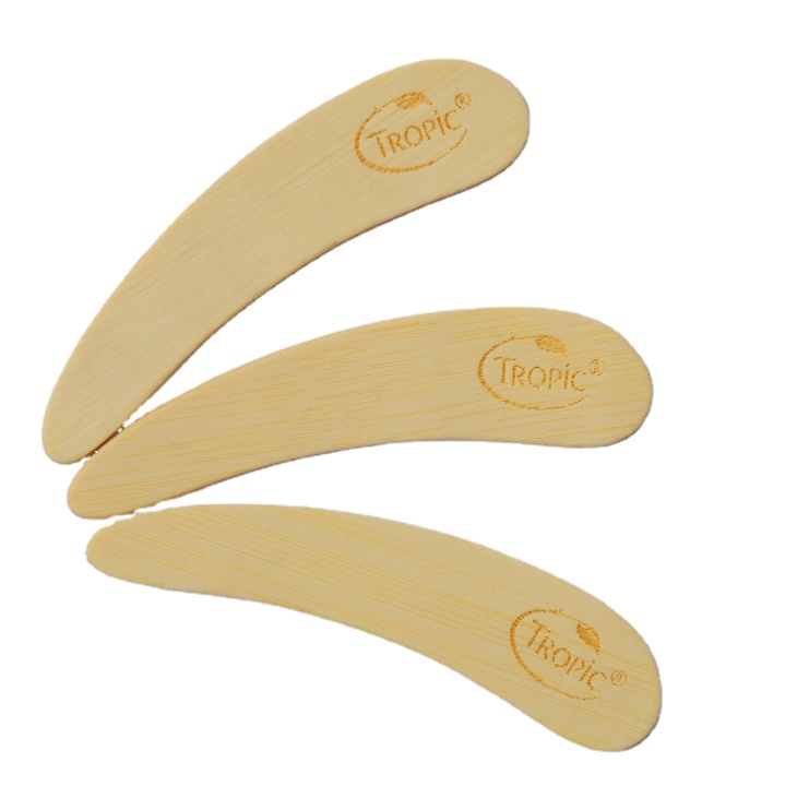 Custom Eco-friendly Wooden/Bamboo Small Mini Cosmetics Spatulas 7x1.7cm LS LS-312414