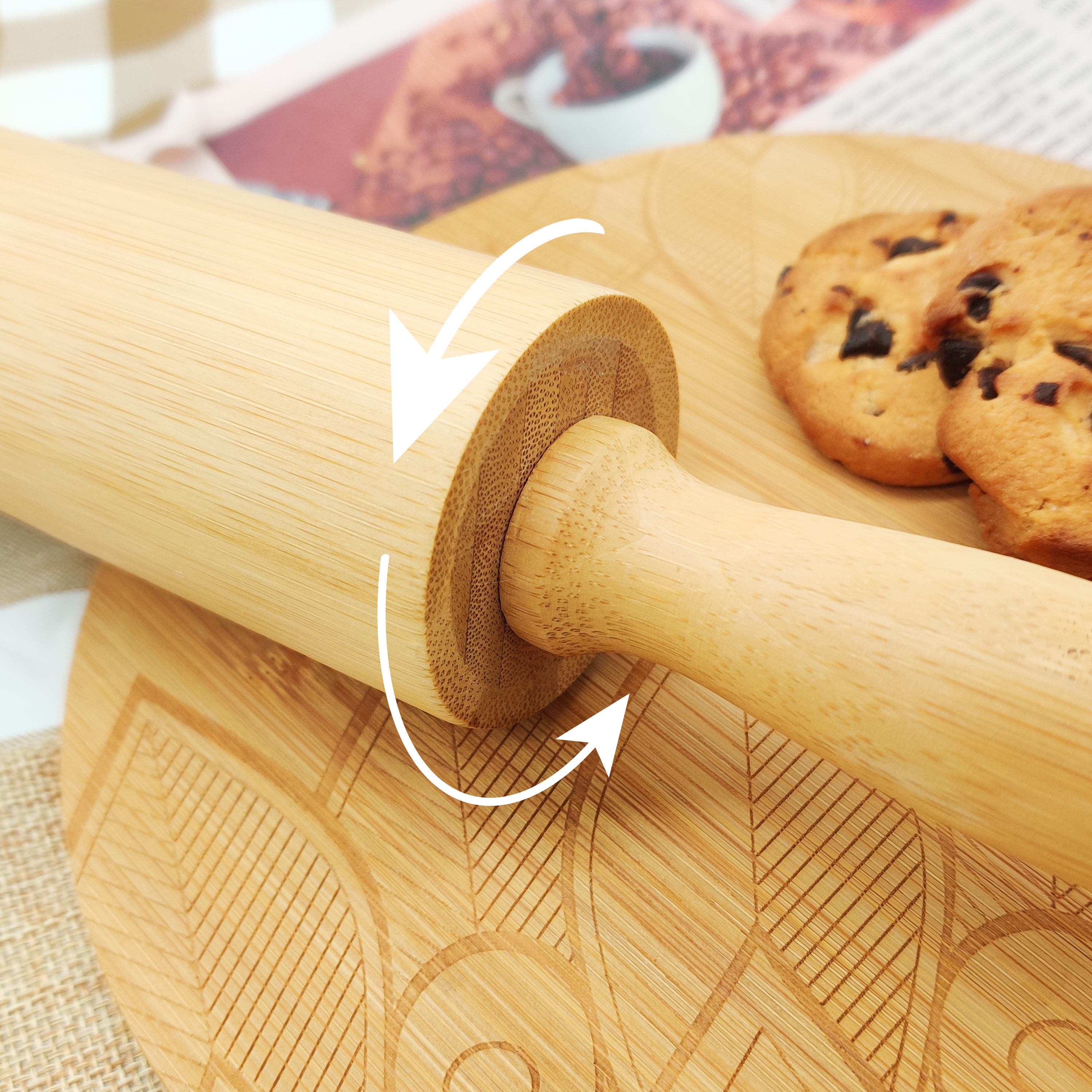 Hot Sells High Quality Wooden Dumpling Rolling Pin Kitchen Non-Stick Eco-Friendly Chinese Style Wholesale Bamboo Rolling Pin