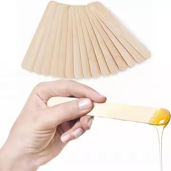 Custom Wooden / Bamboo Small Mini Spatula Cosmetics Spatulas Disposable Medical Wooden Spatula Cosmetic