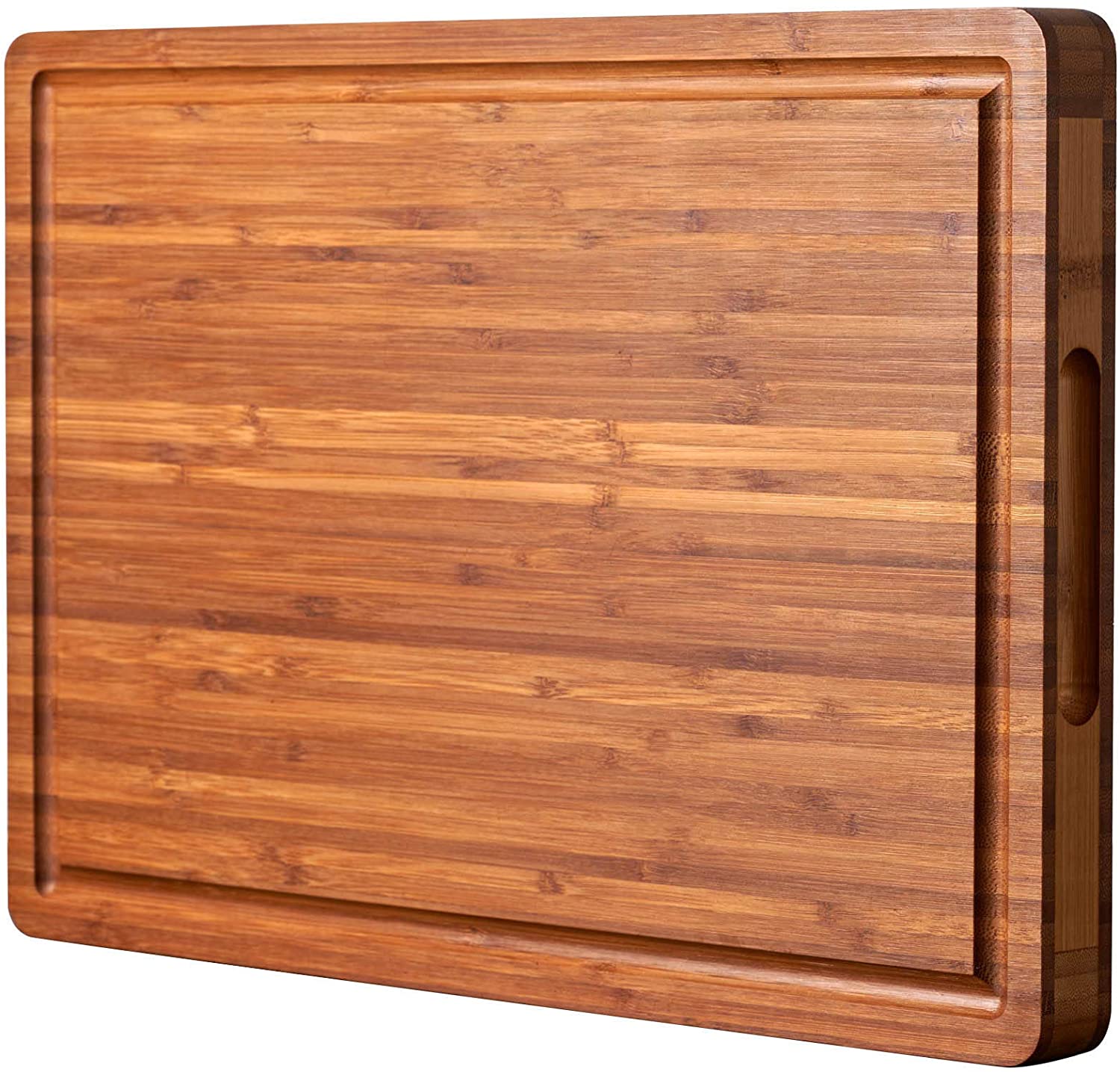 GHP Extra Large Bamboo Cutting Board Wooden Carving Board for Turkey, Meat, BBQ LARGEST Wood Butcher Block Chopping Board