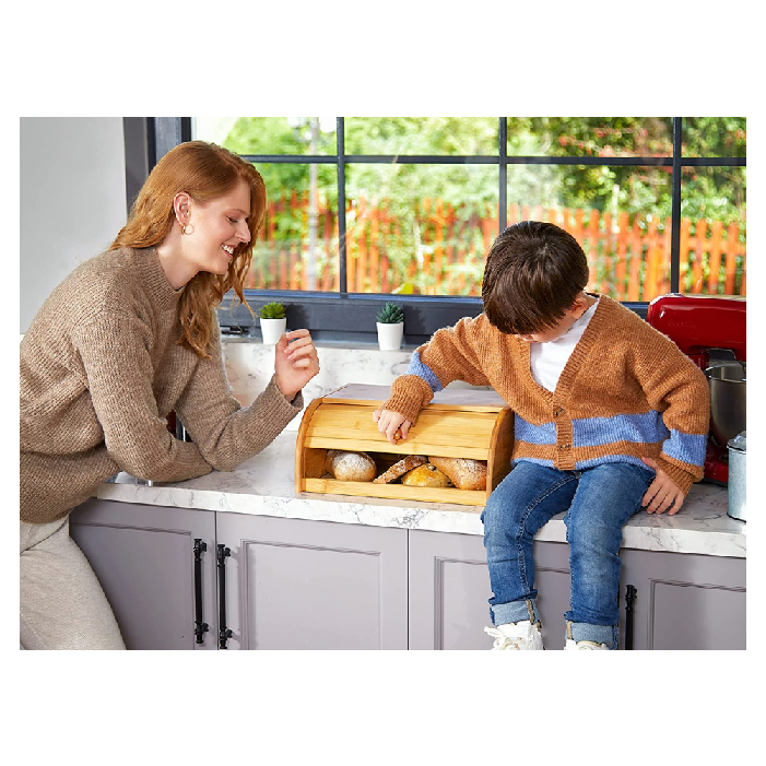 Premium Bamboo Bread Box 5