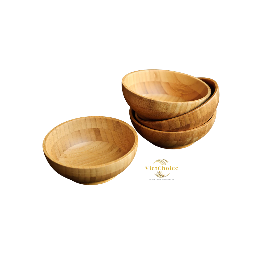 Premium Bamboo Bowl Natural Wooden Bowl Eco Friendly Reusable Tableware for Salad Rice Soup