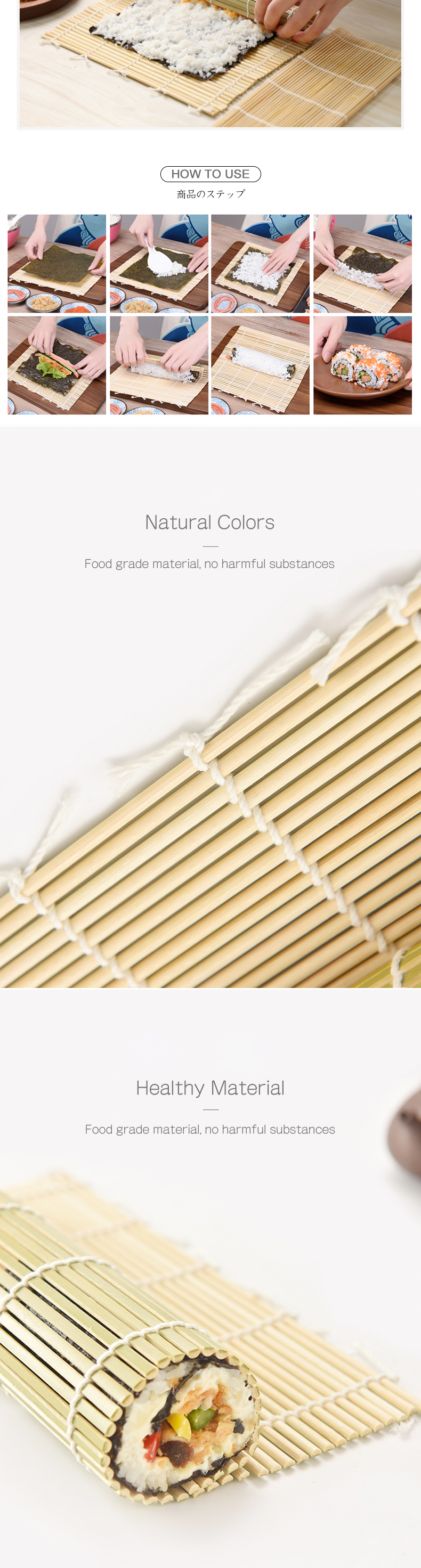 Bamboo Sushi Roller Mat Sushi Rolling Kit Set Sushi Bazooka Sushi Knife Rice Spreader & Paddle Bamboo Chopsticks & Holder