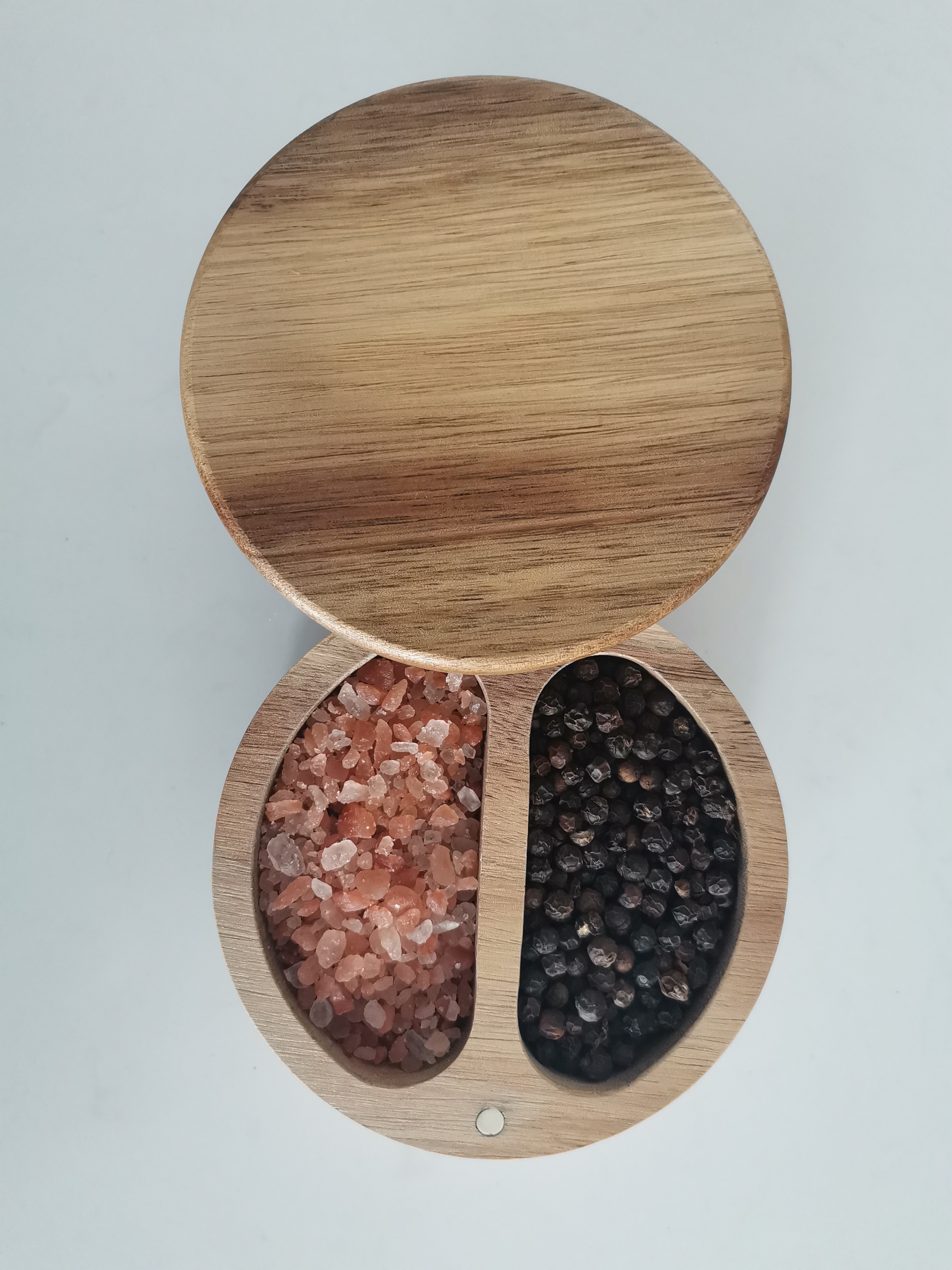 Totally Bamboo Salt Keeper Duet Salt and Pepper Bowl Salt Cellar and Storage Box