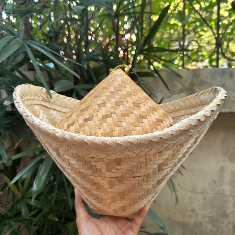 Traditional Handwoven Bamboo Food Steamer Basket / Natural Steaming Pot for Sticky Rice, Dim Sum, and Vegetables