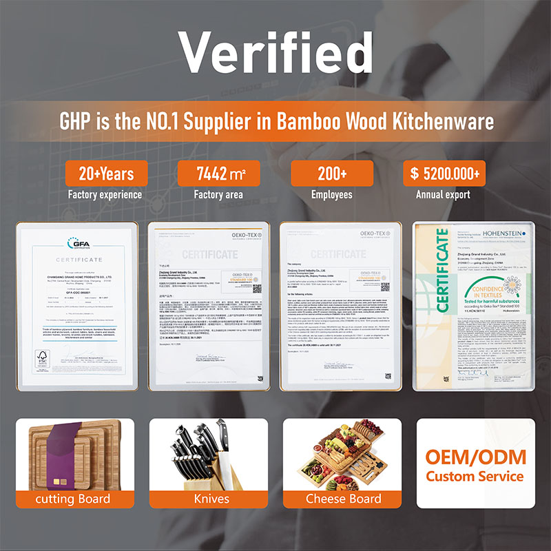 Kitchen Carbonized Bamboo Cutting Boards with Wood Storage Stand Reversible Charcuterie &amp; Chopping Boards with Juice Grooves