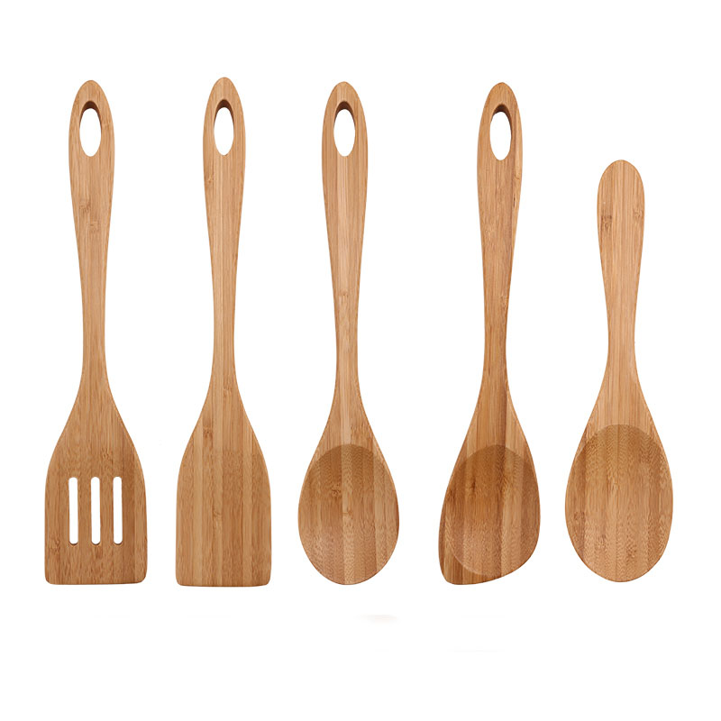 Eco-Friendly Bamboo Cooking Tools Wooden Spatula Kitchen Utensil Set