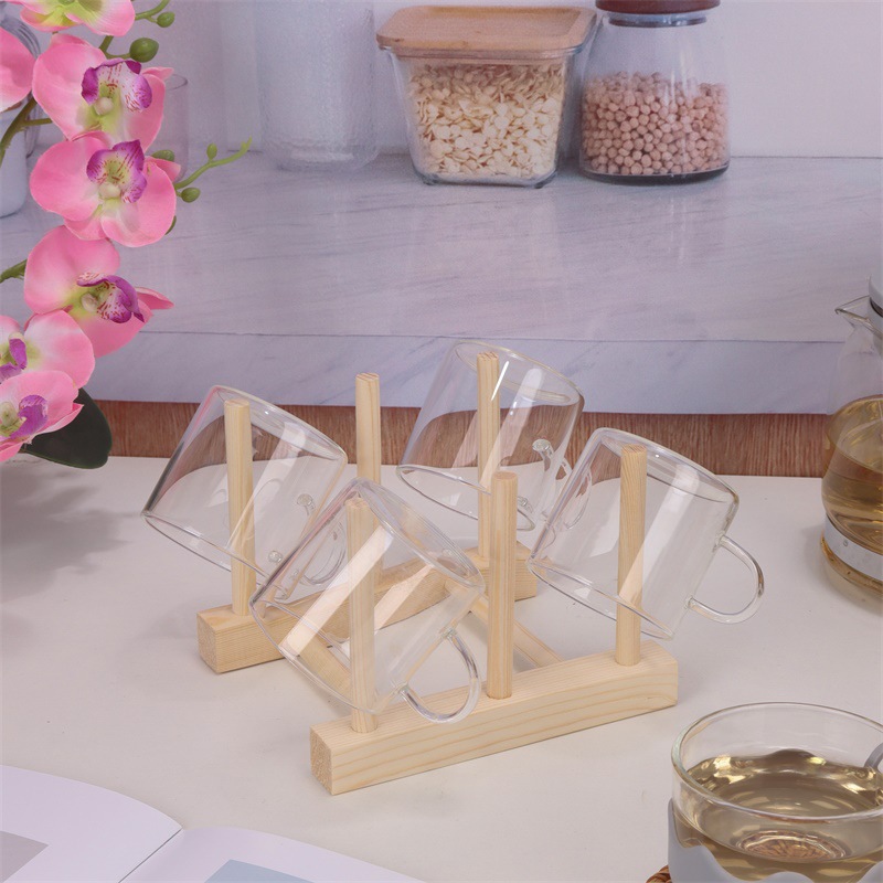 Modern Foldable Bamboo Wood Kitchen Dish Drying Rack with Sink Storage for Dish and Bowl