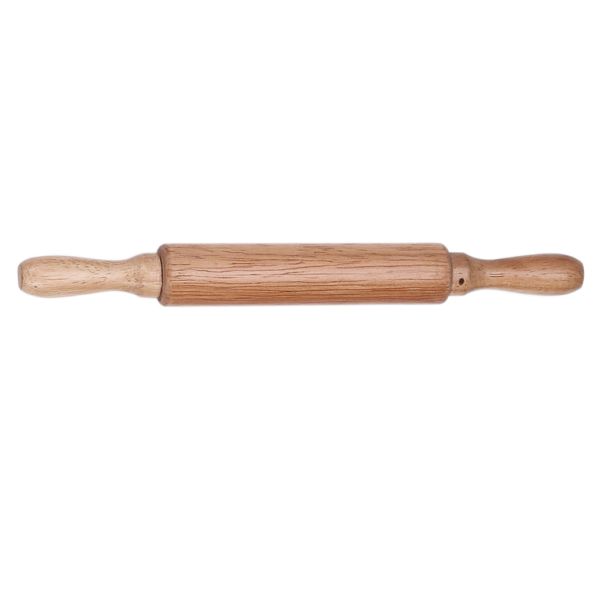18-Inch Eco-Friendly Bamboo Rolling Pin With Thickness Ring Pastry Chapati Fondant Dough Wood Roller for Kitchen Use