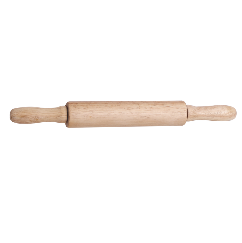 18-Inch Eco-Friendly Bamboo Rolling Pin With Thickness Ring Pastry Chapati Fondant Dough Wood Roller for Kitchen Use