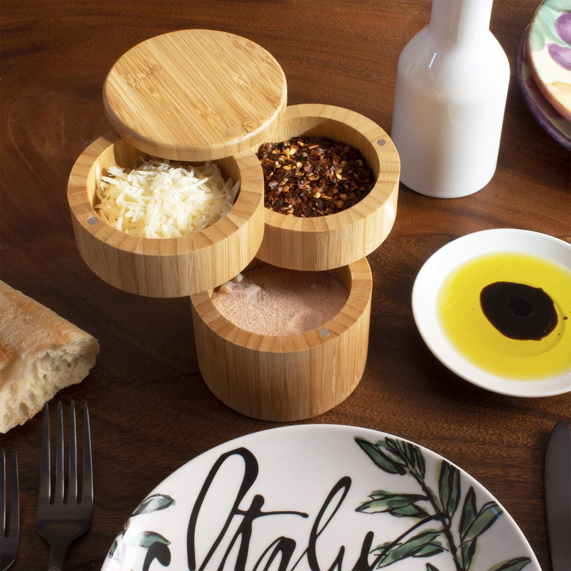 Bamboo Spice Jar Setup 2