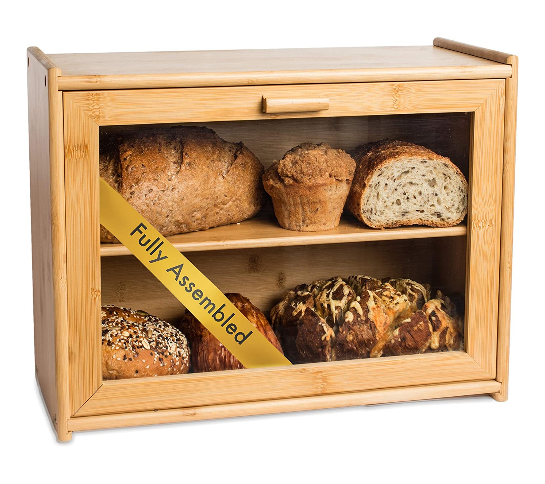 Bamboo Bread Box Front View