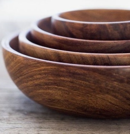 Natural Bamboo Salad Bowl Handmade BPA Free Eco-Friendly Dishwasher Safe Customized Color Logo for Healthy Kitchen Farmhouse