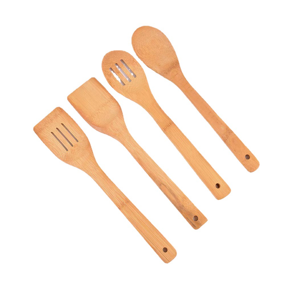 Factory Wholesale Five-Piece Kitchen Utensil Set Non-Stick Bamboo Shovel Rice Spoon Special Long Shovel Bamboo Utensils